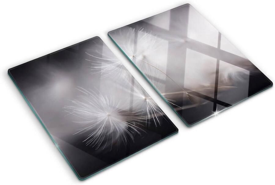 Snijplank van Gehard Glas 2x40x52cm Hittebestendige Dekplaat voor Inductiekookplaat en Achterwand