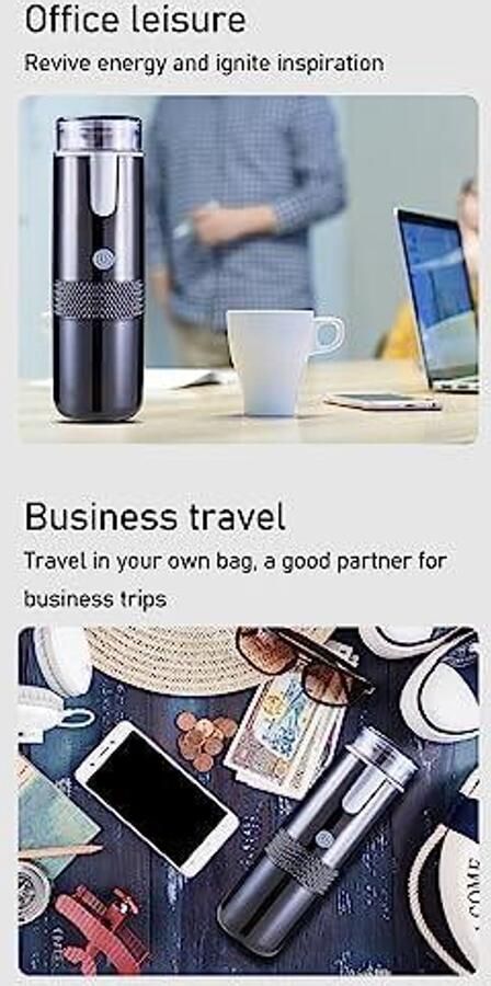 Snoerloos Oplaadbare Espressomachine Met 1200 MAh Batterij 160 Ml Watertank Draagbaar Handkoffiezetapparaat Voor Reizen en Kamperen