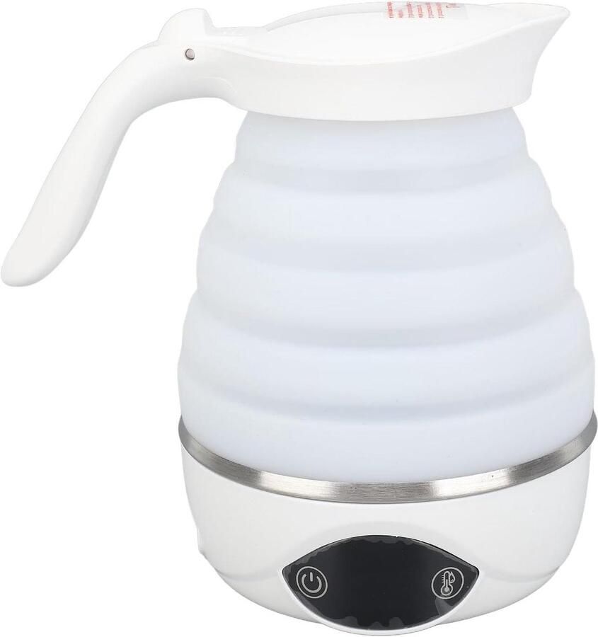 Socobeta Opvouwbare Elektrische Waterkoker Draagbare Inklapbare Reiswaterkoker met Temperatuurregeling voor op Reis Camping Kantoor en hotel. (EU-stekker)