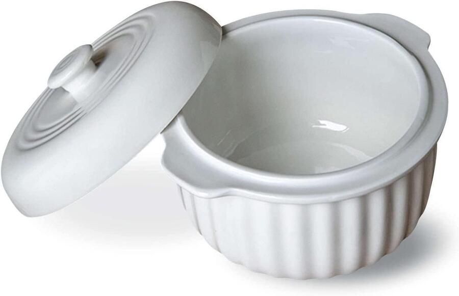 Soepkommen met handvatten Magnetron mok Warme maaltijden Oven en magnetronbestendig 450ml Wit