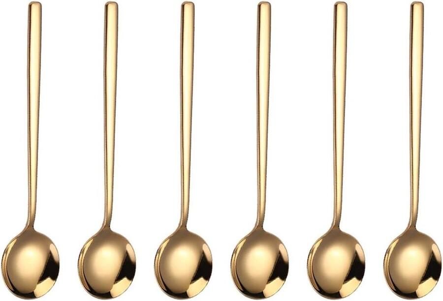 Soeplepels Lepels Bestek Eten Serveren Roestvrij Staal 6 stuks Goud