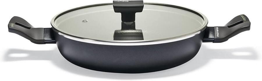 Soeppan Aluminium Kookpan Zwart Snel Koken Veshard Antiaanbaklaag 24 cm Zwart