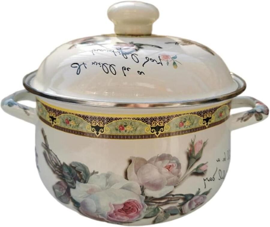 Soeppan Emaille Stoofpot Kookpot Huishoudelijk Koken Verdikt Ontwerp 24X20X18CM Kleur
