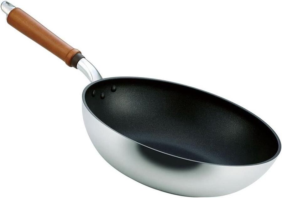 Soeppan Gebakken Kookpan Maken van Stoofschotels Antikleef Binnenvoering 30 cm Zilver