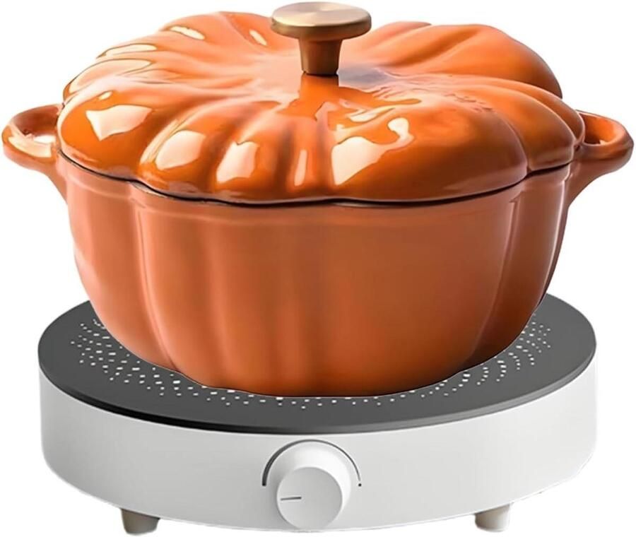 Soeppan Gietijzer Braadpan Stoofpan Koken en Bakken Antiaanbaklaag Zie beschrijving Herfsttinten