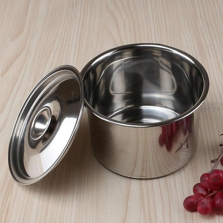 Soeppan Kookpan Grote pan Maaltijden Bereiden Hittebestendige handgreep 55 Liter Zilverkleurig
