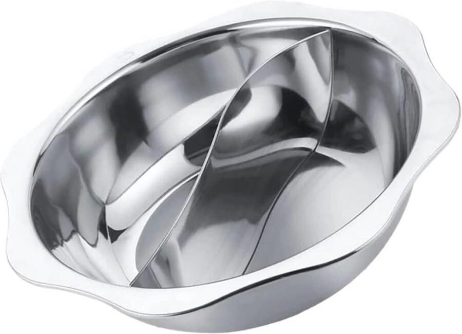 Soeppan Kookpot Braadpan Gezellig Eten Dubbele Smaak 36x36CM Zilver