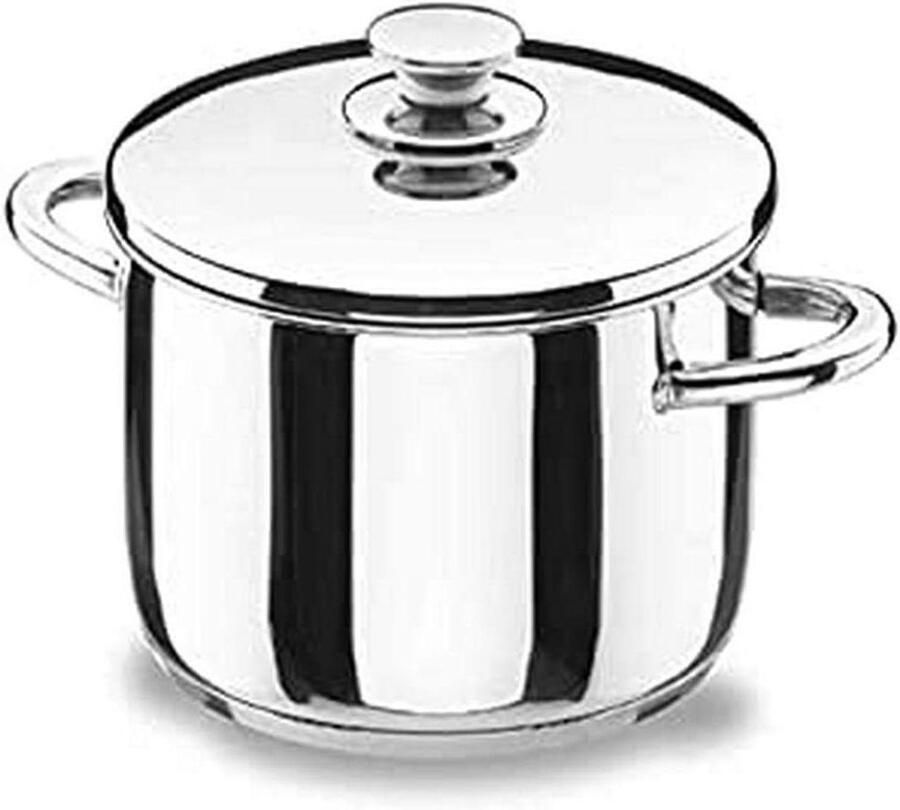 Soeppan Kookpot met deksel Klassiek koken 3-laags sandwich bodem 18 cm diameter Zilver