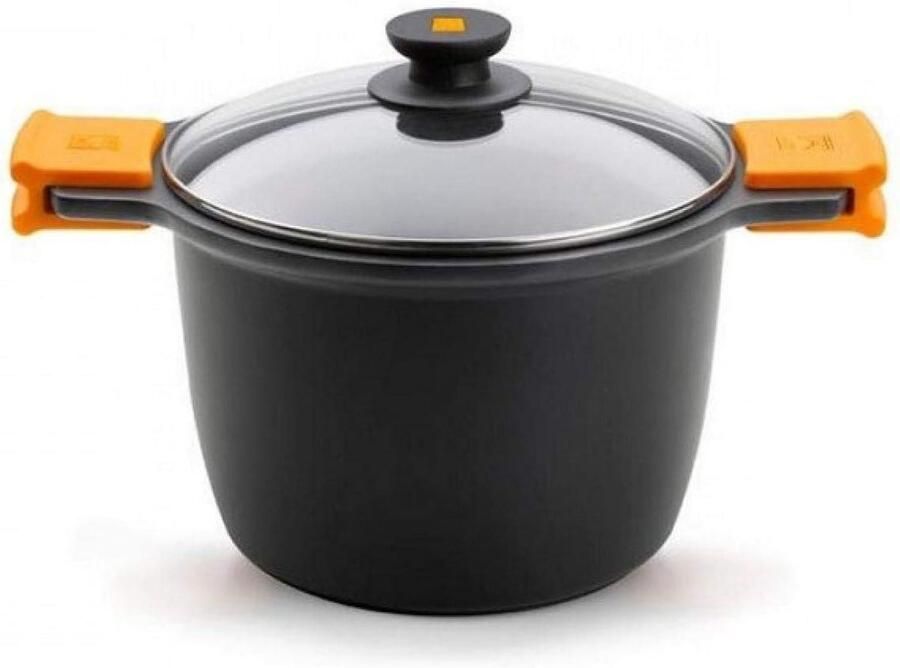 Soeppan met deksel Kookpan Lange maaltijden koken Gegoten aluminium constructie 20 cm 41 liter Zwart - Foto 1