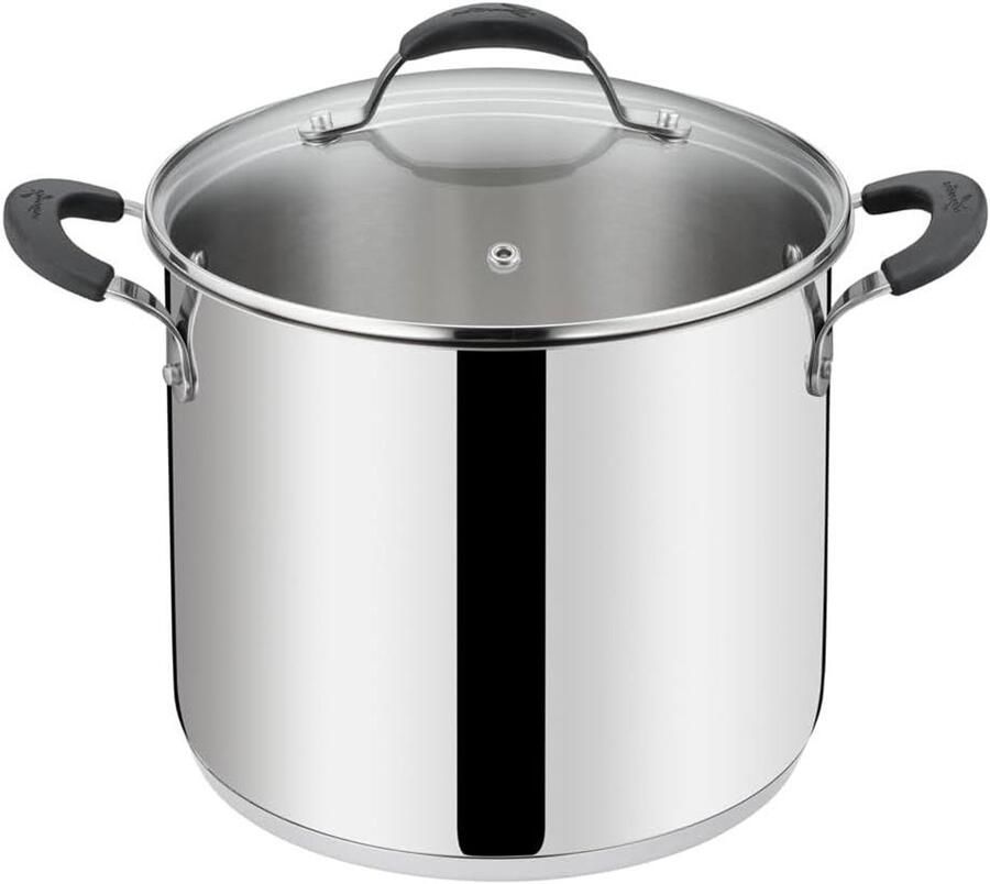 Soeppan met Deksel Kookpan Steelpan Koken Lagothermbodem 24 cm Zilver