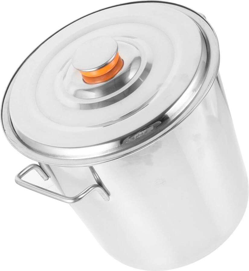 Soeppan Met Deksel Kookpan Stoofpan Zeevruchten Koken Roestvrij Staal 30x26cm Zilver
