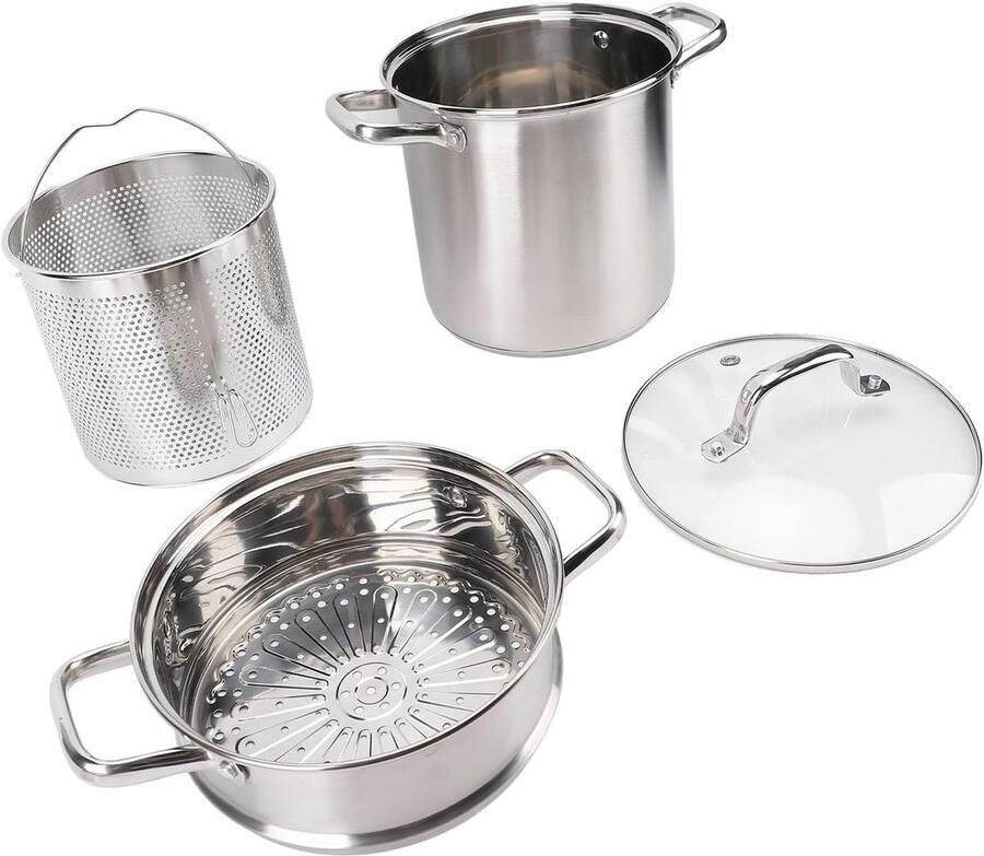 Soeppan met mandje Stoofpan Kookpan Groenten Stomen Verdikte Composietbodem Maat B