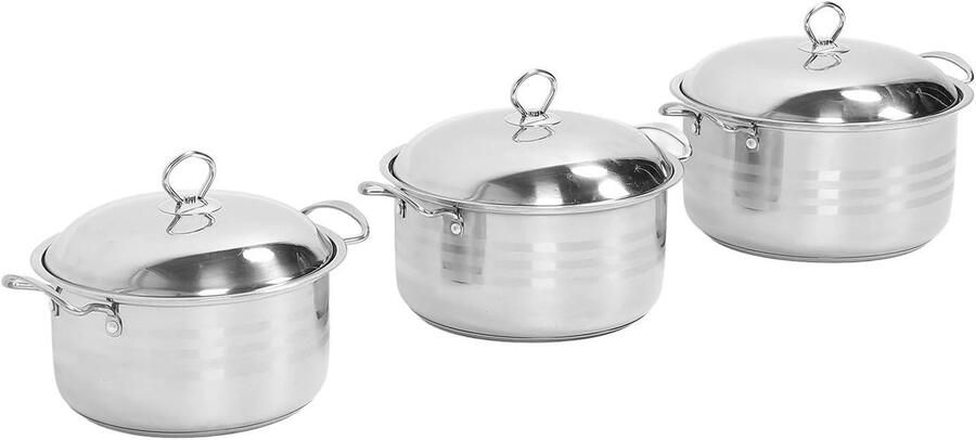Soeppan Roestvrijstaal Kookpot Stoofpan Thuis Koken Gelijkmatige Warmte 22 Liter Zilver