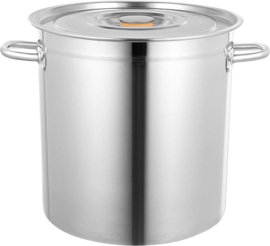 Soeppan RVS Kookpan Stoofpot Grote Maaltijden Bereiden Gelijkmatige Warmteverdeling 35 liter Zilver