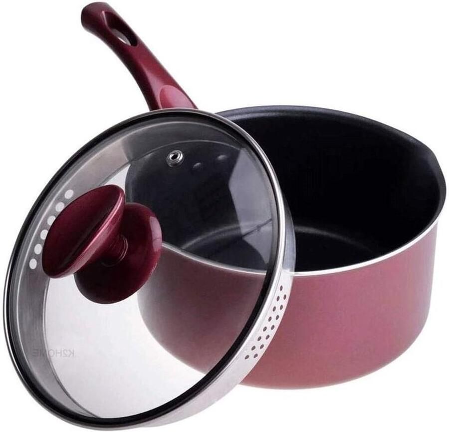 Soeppan RVS Kookpot Glazen Deksel Grote Maaltijden Bereiden Gelijkmatige Warmteverdeling 1500 Gram Zilverkleurig