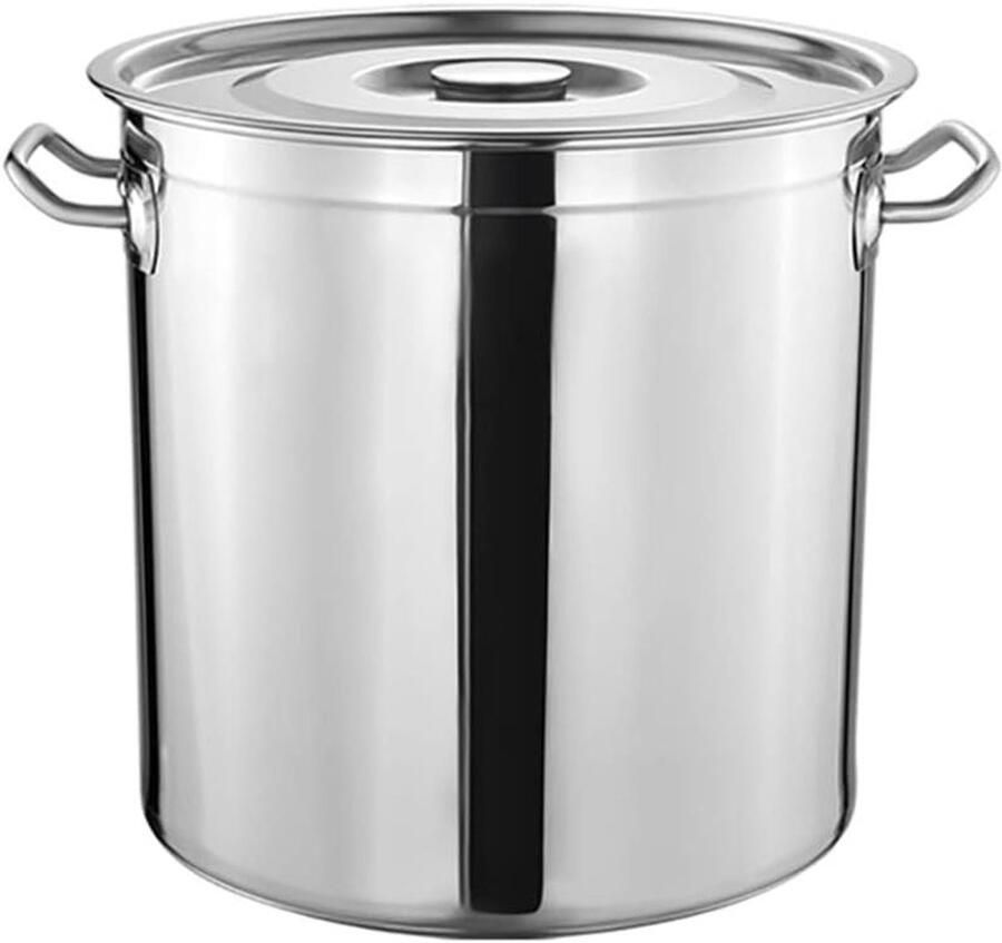 Soeppan RVS Soepketel Kookpan Grote Porties Koken Drielaags Composiet Bodem 30x30cm 20L Zilver