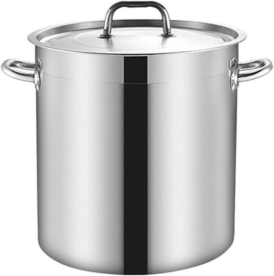 Soeppan RVS Stoofpotpan Soepemmer Grote Maaltijden Koken Hoge Kwaliteit Roestvrij Staal 70 Liter Zilver