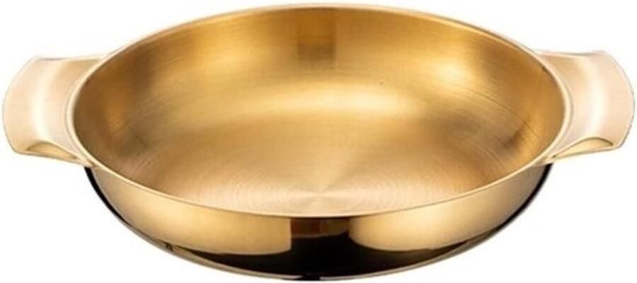 Soeppan van roestvrij staal Rijst- en paellapan Voor langzaam braden en stoven Ergonomische handgreep 18-30 cm Zilver