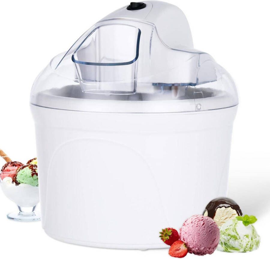 Softijsmachine 15 liter IJsmachine met mond Groot zichtbaar deksel Klaar in 30 minuten
