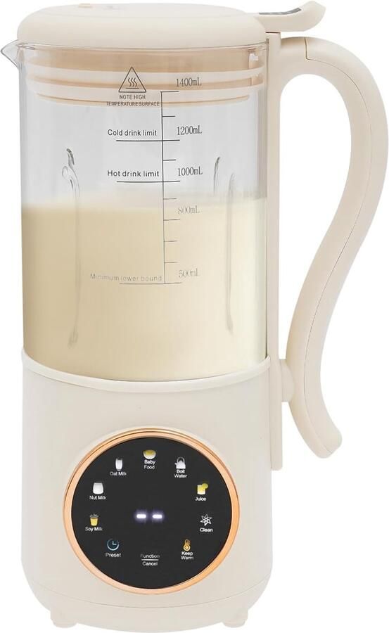 Plantenmelk Bereider Notenmelk Machine Verse Drankjes Maken 16-Bladig Systeem 12x13x295 cm Wit