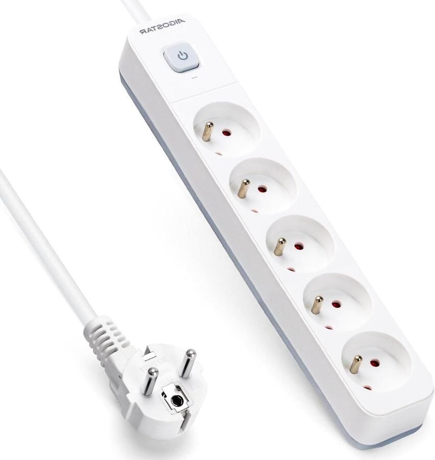 Elektrische Kabel Stroomkabel Apparaten Aansluiten Hoge Wattage 5 Meter Zwart