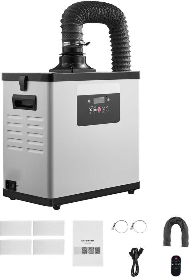 Soldeerrookafzuiger met 3-In-1 Filtersysteem Afzuigcapaciteit Van 510 M³ U 10 Instelbare Snelheden Borstelloze Motor met Afstandsbediening Ideaal voor Lasergraveren en 3d-Printtoepassingen