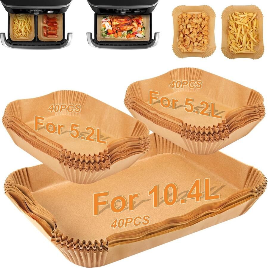 Solidchoice 120 Stuks Air Fryer Liners voor Grote Air Fryer