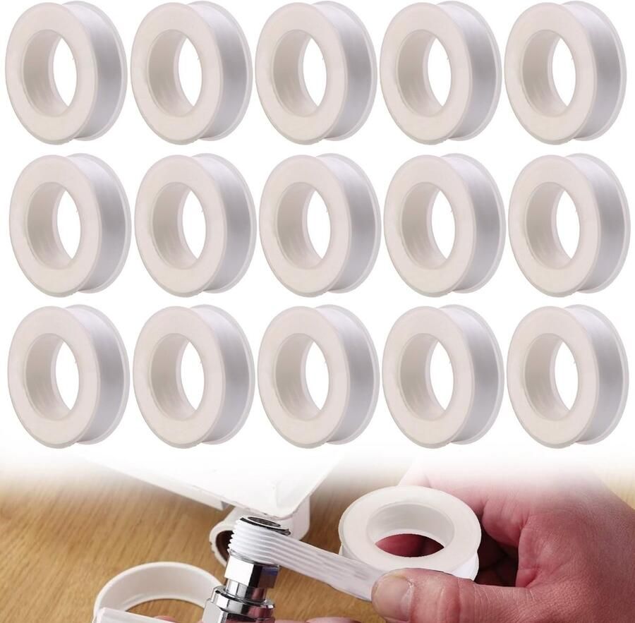 Solidchoice 15 Stuks Teflon Lijmtape voor Waterdichte Verbindingen