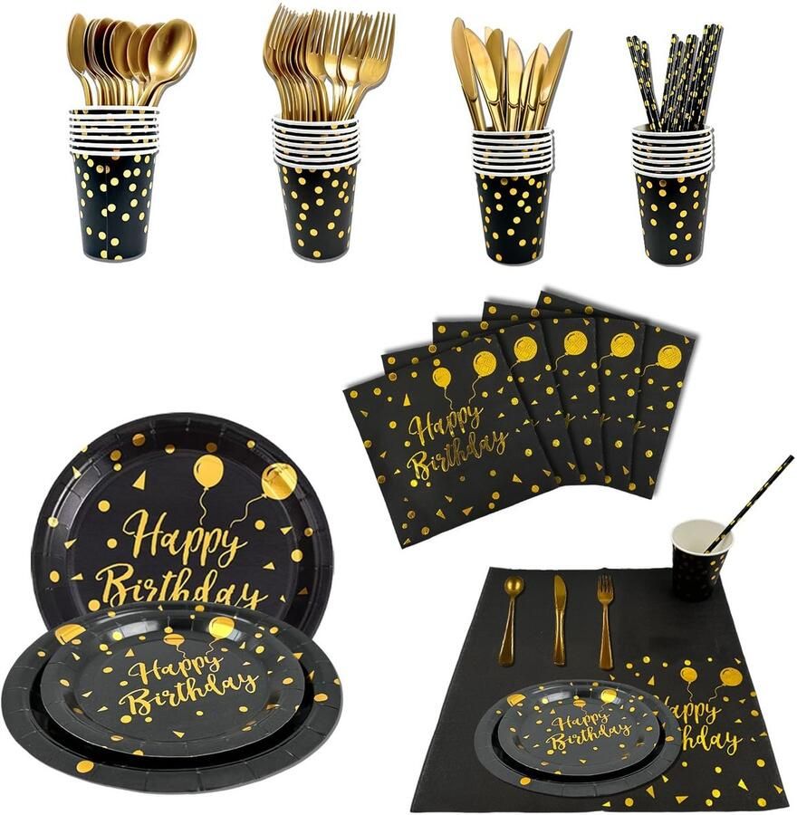 Solidchoice 192-delige Herbruikbare Verjaardagsdecoratie Set