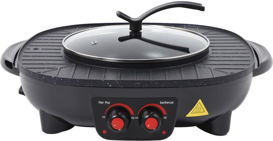 Solidchoice 2-in-1 Elektrische Hotpot en Grill 2000W