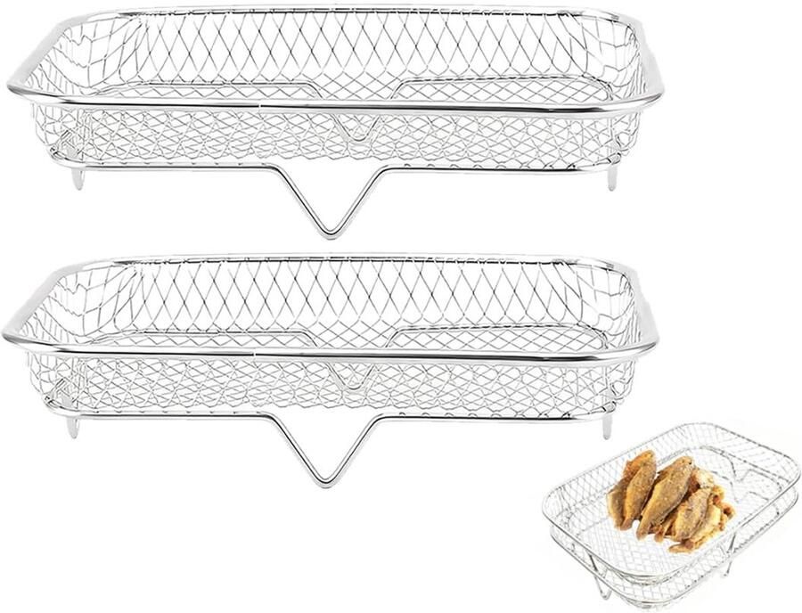 Solidchoice 2 Stuks RVS Accessoires voor Air Fryer