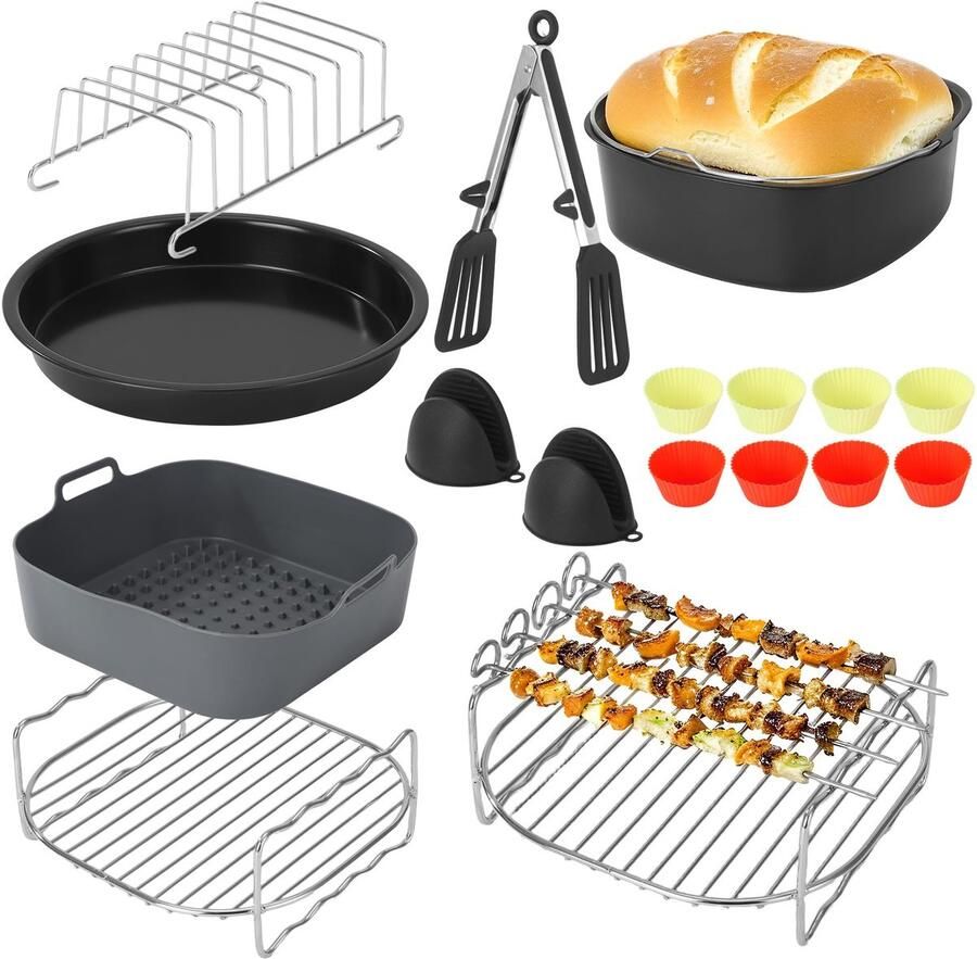 Solidchoice 20-delige Accessoireset voor Airfryer Geschikt voor Verschillende Modellen