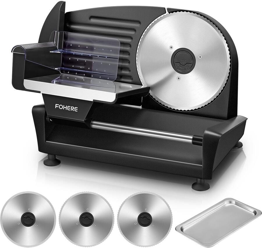 Solidchoice 250 Watt Elektrische All-purpose Snijmachine Verstelbare Dikte van 0 tot 15mm