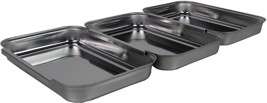 Solidchoice 3-delige Paneerset van RVS voor Perfecte Paneerresultaten