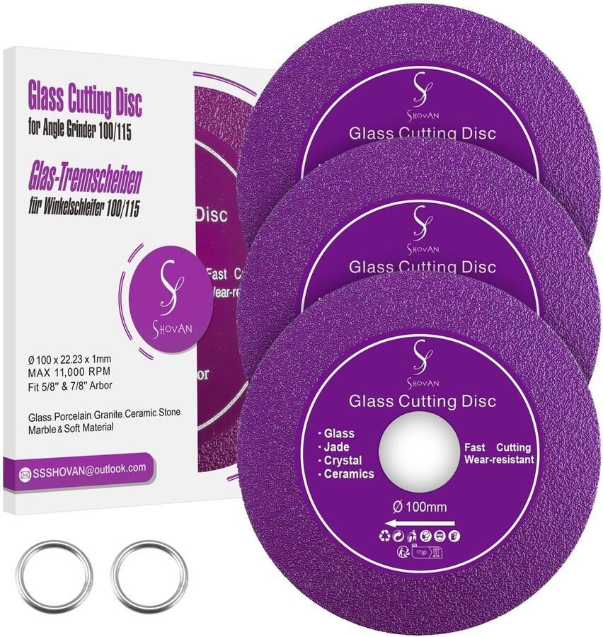 Solidchoice 3 Stuks Diamant Snijbladen voor Glas en Marmer