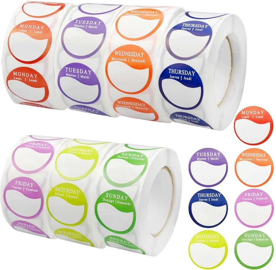Solidchoice 3500 Stuks Weeklabels voor Horeca en Keuken