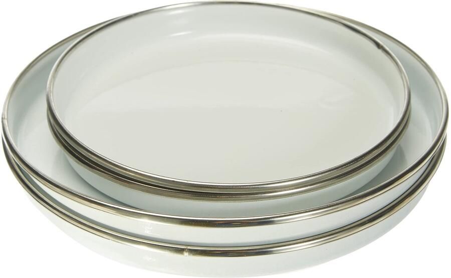 Solidchoice 4-Delige Rvs Serveerplaten Set 30 x 20 cm