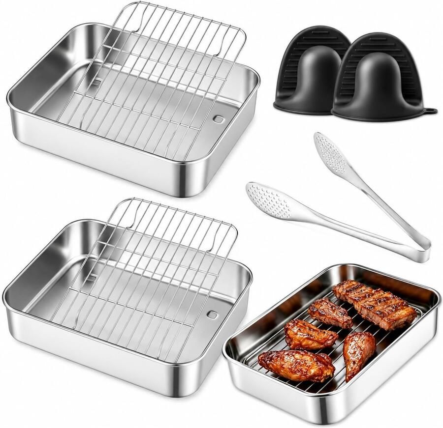 Solidchoice 6-delige Accessoireset voor Airfryer van RVS