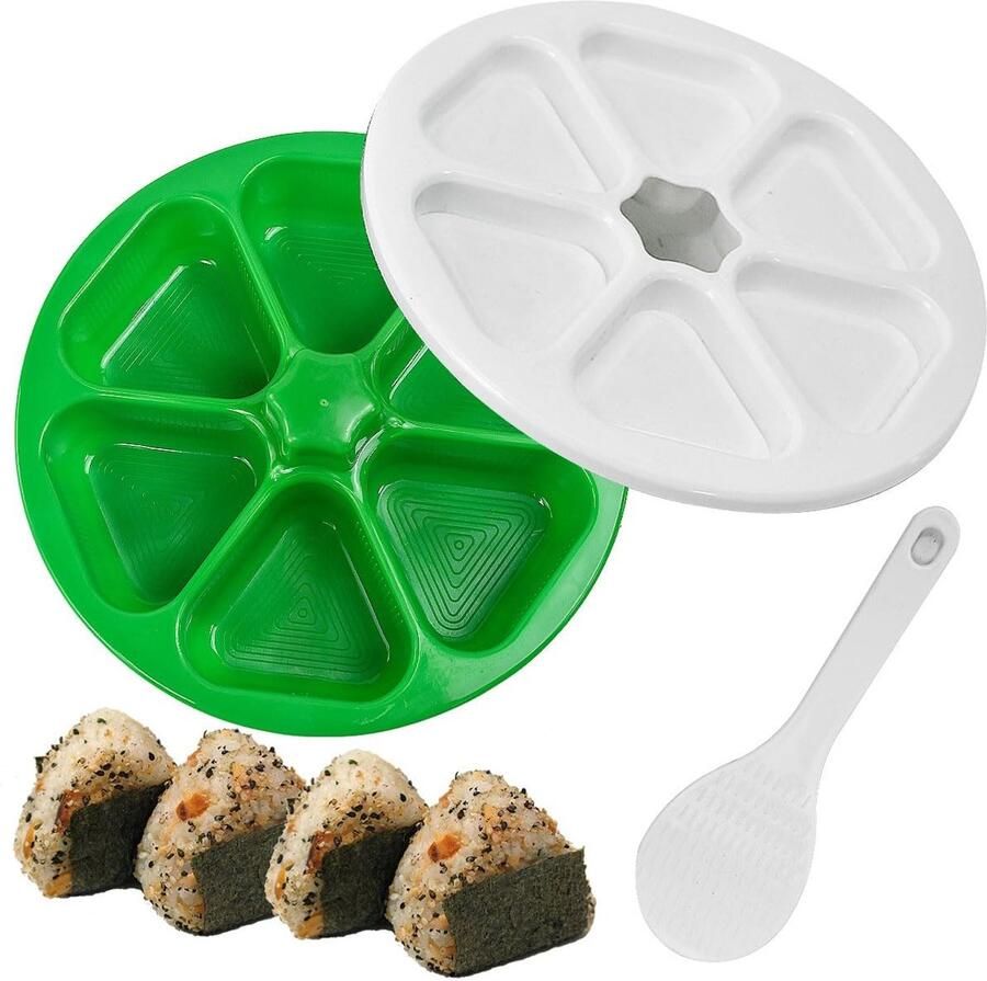 Solidchoice 6-in-1 Onigiri Maker met Rijstlepel voor Snel Koken
