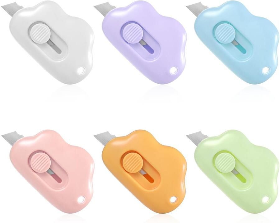 Solidchoice 6 Stuks Mini Cuttermesser Compact en Draagbaar