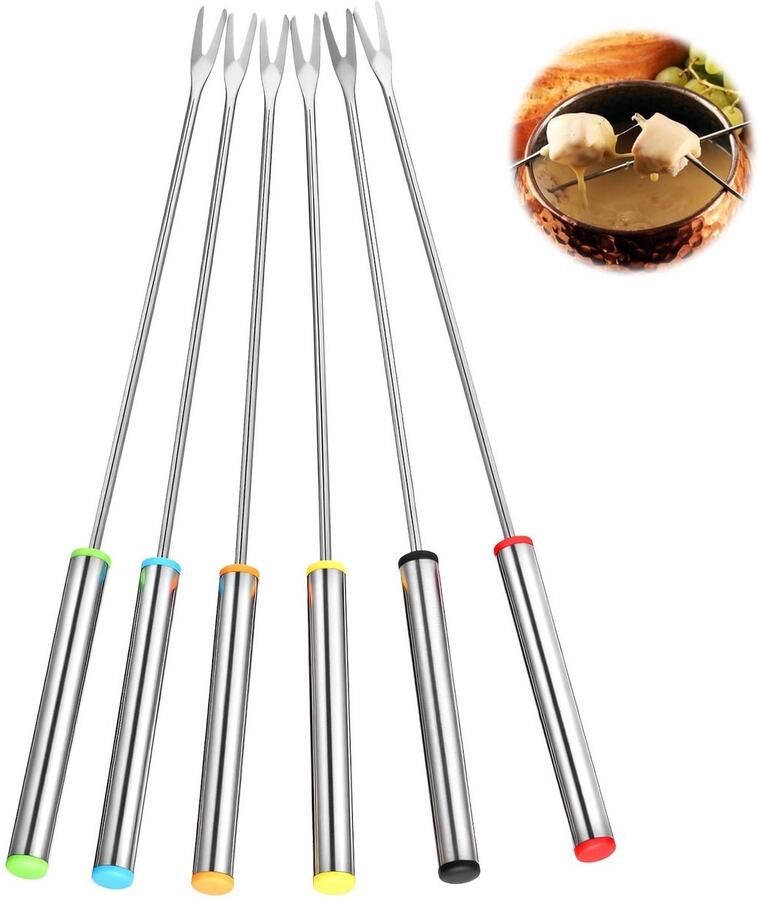 Solidchoice 6 Stuks RVS Fondue Stokken voor Gerechten