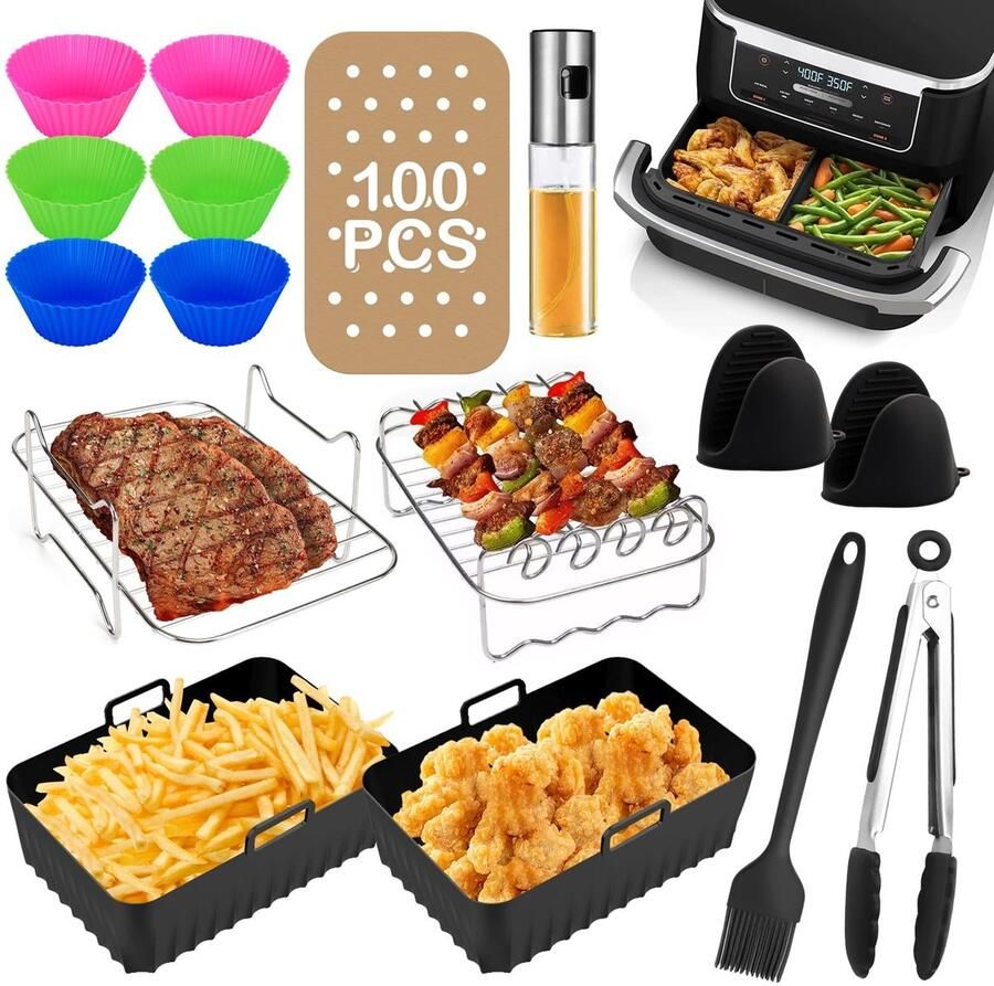 Solidchoice Accessoires voor Dubbelschaal Airfryer 7.6L 9.5L