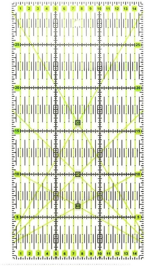 Solidchoice Acryl Quilt Ruler met Duidelijke Rasterlijnen voor Precisie Snijden