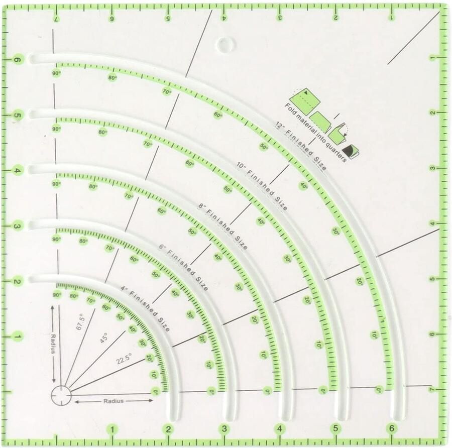 Solidchoice Acryl Quilting Ruler van 8 Inch voor Precisie Snijden