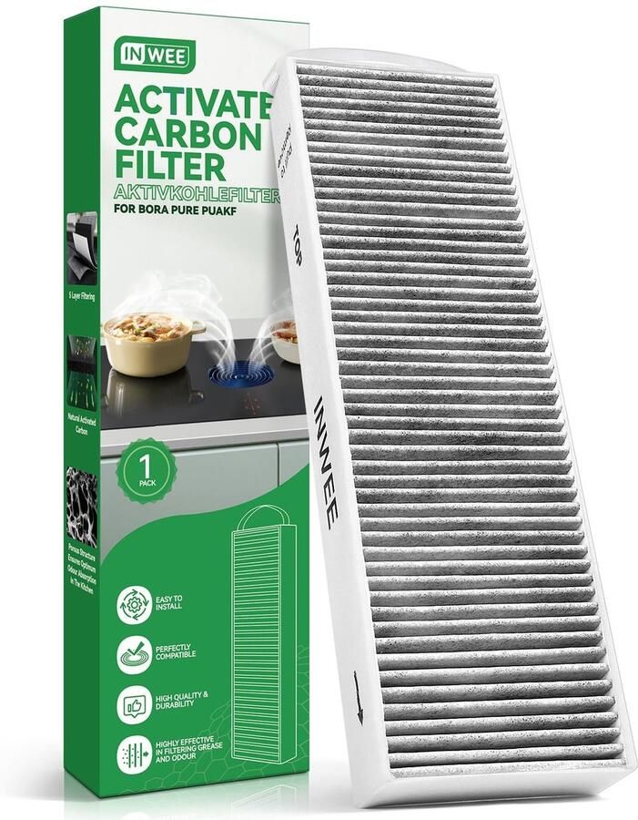 Solidchoice Actieve Koolstoffilter voor Kookplaten Vervangingsfilter PUAKF