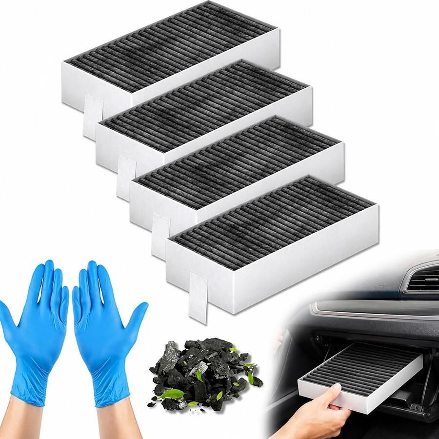 Solidchoice Afzuigkapfilter 4er Set voor Afzuigkap Filter Inclusief 2 paar handschoenen Compatibel met Sieme HZ9VRCR0 17004796 Bosc HEZ9VRCR0 17004805 Neffs Z821VR0 17004806 Umluftset-Filter