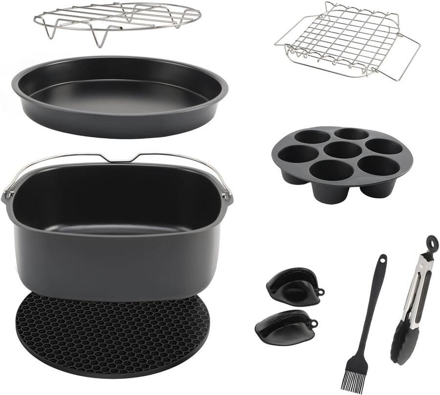 Solidchoice Air Fryer Accessoires Set van 10 Stuks