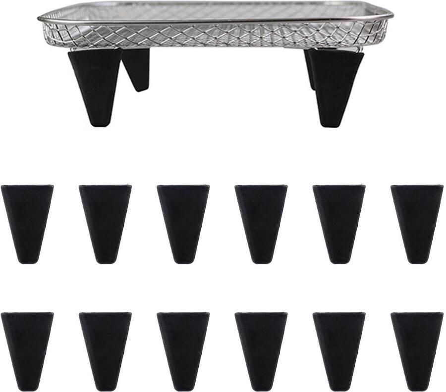Solidchoice Air Fryer Rack Voeten Pad 12 Stuks Siliconen Hittebestendige Voeten voor Mand