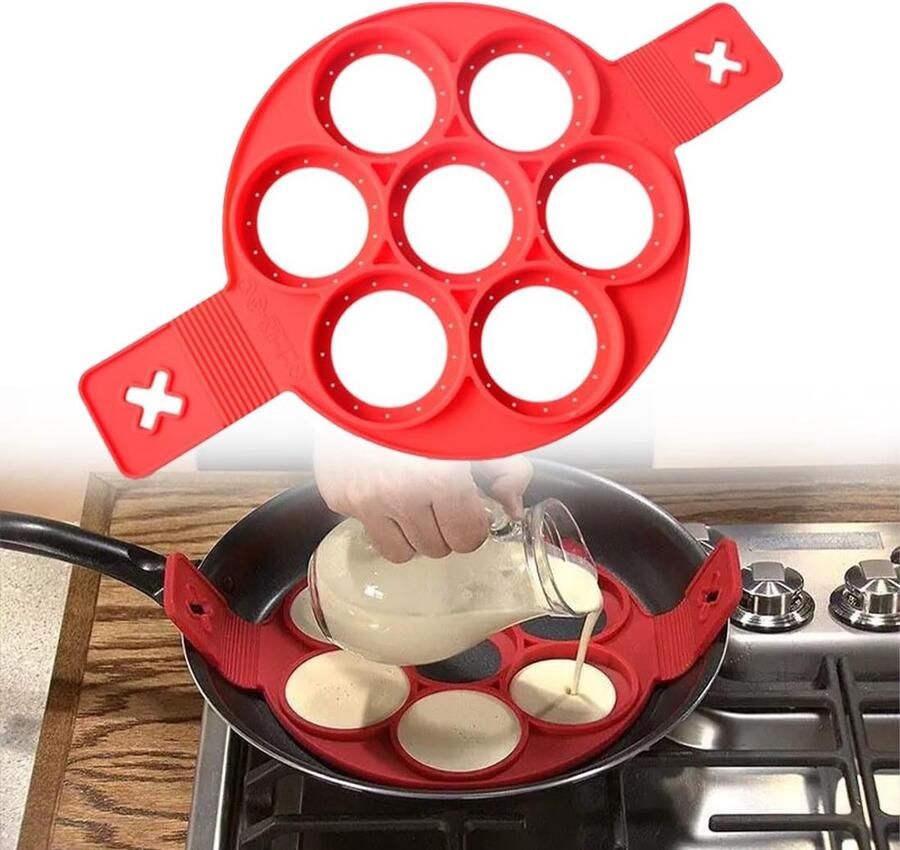 Solidchoice Antiaanbak Siliconen Vormen voor Pannenkoeken