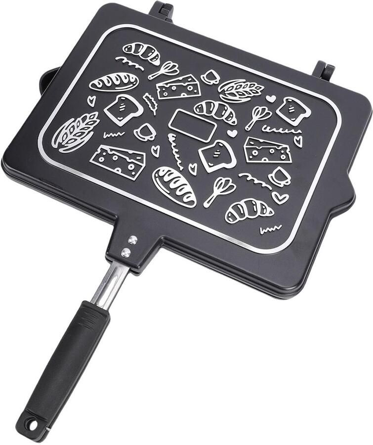 Solidchoice Antiaanbak Tosti-pan voor Camping en Thuisgebruik